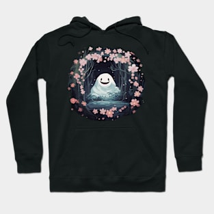 Forest Ghost Spooky Anime Halloween Cherry Blossom Flower Hoodie